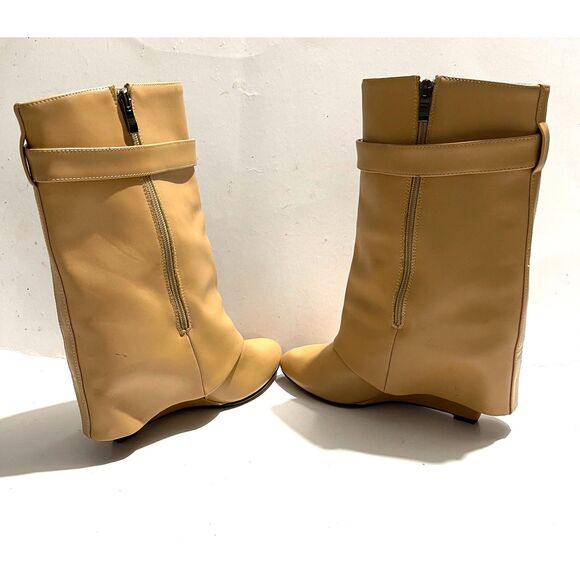 Givenchy shark Lock ankle Boots in beige genuine leather women 42 - Picture 5 of 12